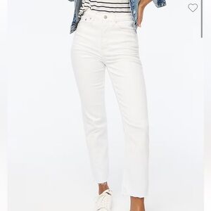 J. Crew Factory White stovepipe mid rise skinny jean in signature stretch+ 30